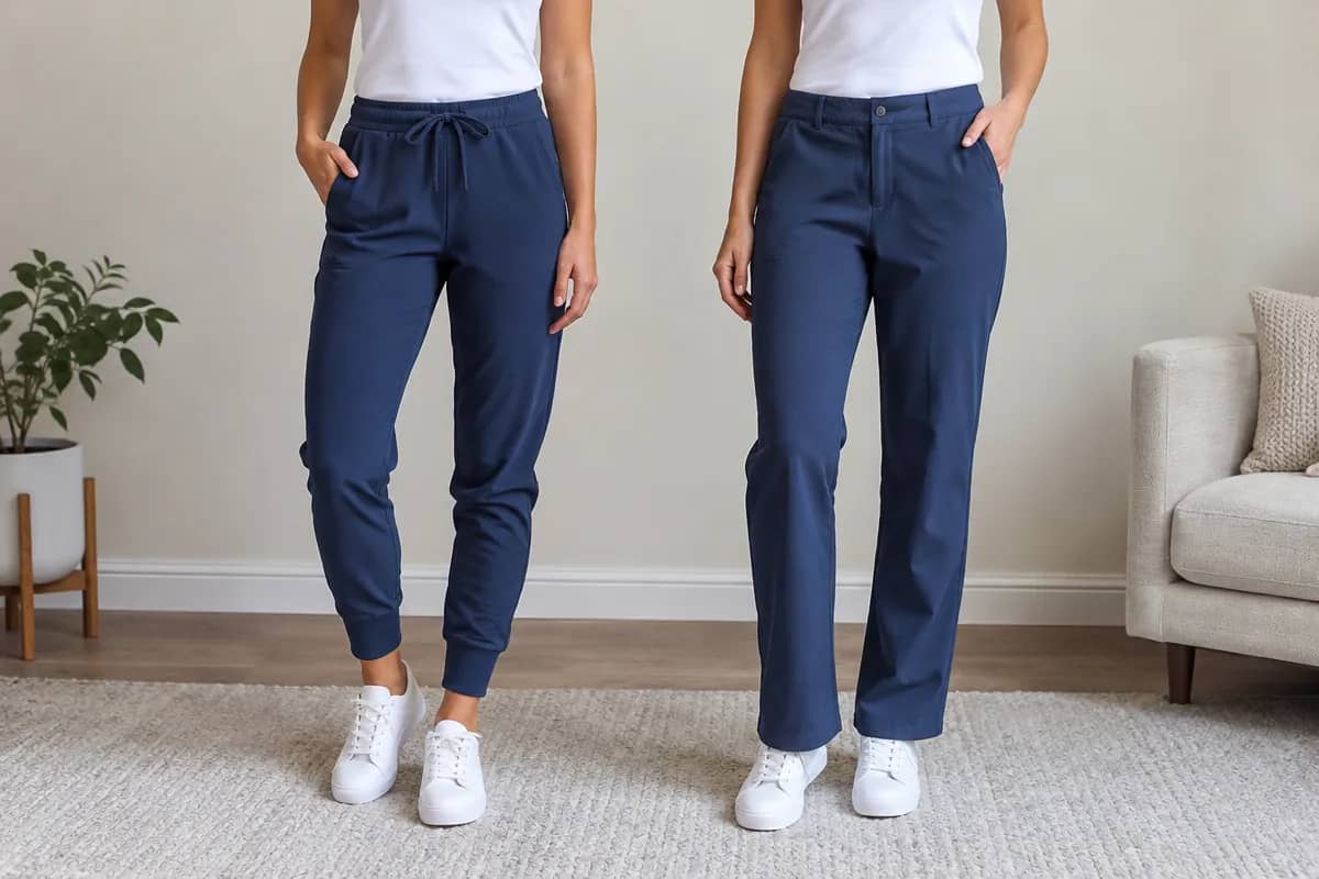 Jogger scrubs vs straight leg